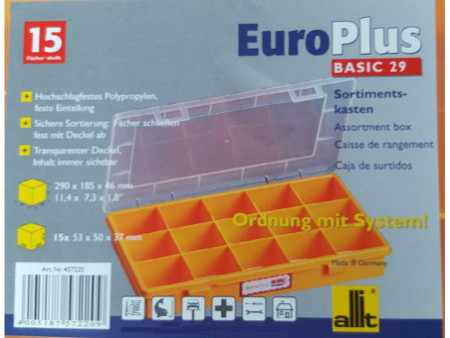 allit Boîte d'assortiment 'EuroPlus Basic', taille: 29/15