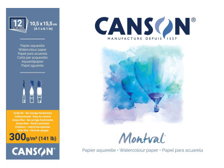 CANSON Bloc de papier aquarelle 'Montval', 240 x 320 mm