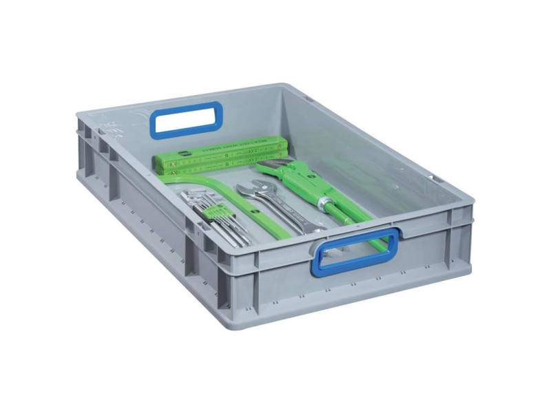 allit Bac de rangement ProfiPlus EuroBox 612, gris/bleu