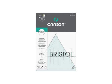 CANSON Bloc Illustration Bristol, A4, 250 g/m2, blanc