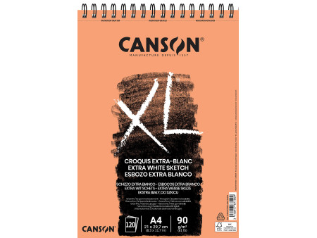 CANSON Bloc croquis et études 'XL EXTRA BLANC', A4