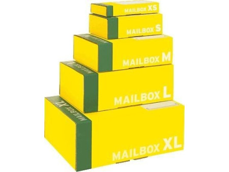 smartboxpro Carton d'expédition MAIL BOX, taille: XS, jaune