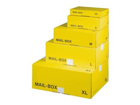 smartboxpro Carton d'expédition MAIL BOX, taille: S, jaune