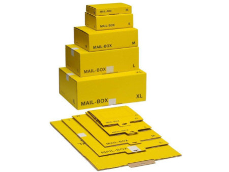 smartboxpro Carton d'expédition MAIL BOX, taille: M, jaune