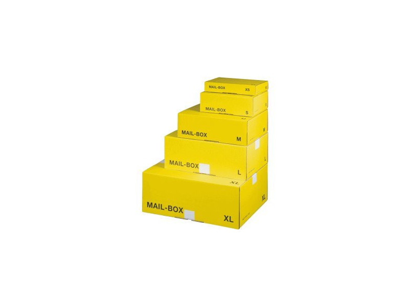 smartboxpro Carton d'expédition MAIL BOX, taille: L, jaune