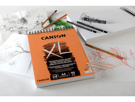CANSON Bloc croquis et études 'XL EXTRA BLANC', A4