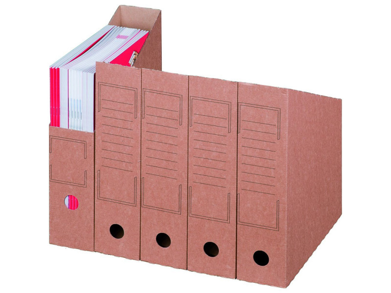 smartboxpro Collecteur vertical à archives, A4, marron