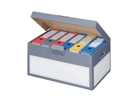 smartboxpro Boîte d'archives à couvercle, gris