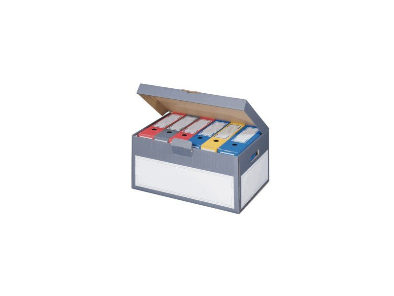 smartboxpro Boîte d'archives à couvercle, gris