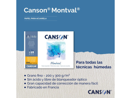 CANSON Bloc papier dessin 'Montval', 240 x 320 mm, 200 g/m2