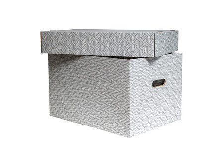 SMARTBOXPRO Boîte de rangement, grand, blanc/gris