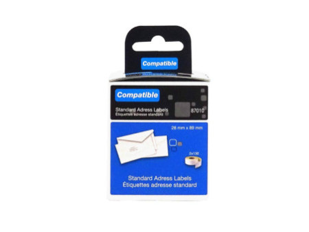 rillstab Rouleau d'étiquettes, 89 x 28 mm, blanc