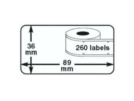 rillstab Rouleau d'étiquettes, 89 x 36 mm, blanc