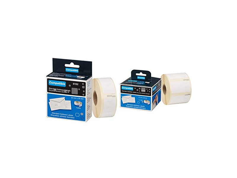 rillstab Rouleau d'étiquettes, 57 x 32 mm, permanent, blanc