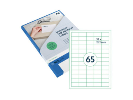 rillprint Etiquette universelle, 38 x 21,2 mm, blanc