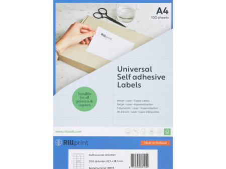 rillprint Etiquette universelle, 63,5 x 38,1 mm, blanc
