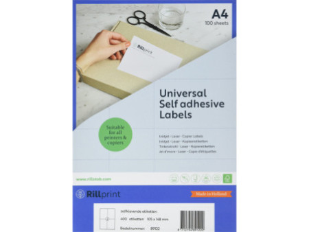 rillprint Etiquette universelle, 105 x 148 mm, blanc