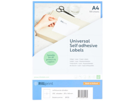 rillprint Etiquette universelle, 210 x 148 mm, blanc