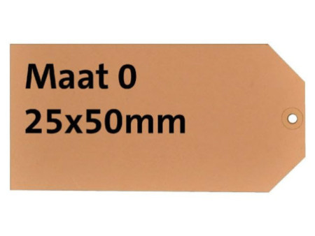 rillprint Étiquette à suspendre, 25 x 50 mm, marron kraft