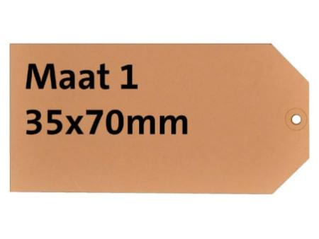 rillprint Étiquette à suspendre, 35 x 70 mm, marron kraft