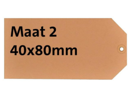 rillprint Étiquette à suspendre, 40 x 80 mm, marron kraft