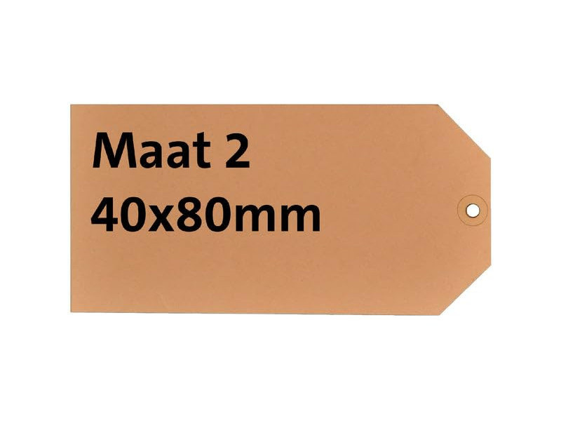 rillprint Étiquette à suspendre, 40 x 80 mm, marron kraft