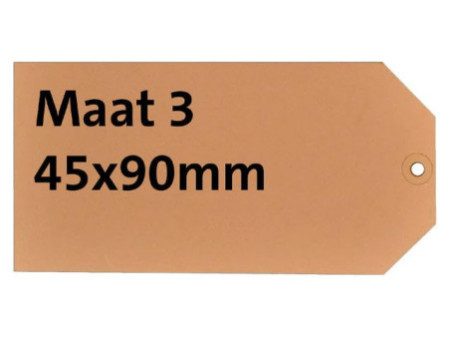 rillprint Étiquette à suspendre, 45 x 90 mm, marron kraft