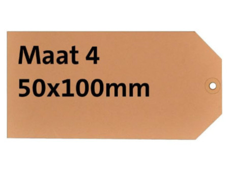 rillprint Étiquette à suspendre, 50 x 100 mm, marron kraft