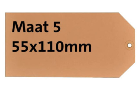 rillprint Étiquette à suspendre, 55 x 110 mm, marron kraft