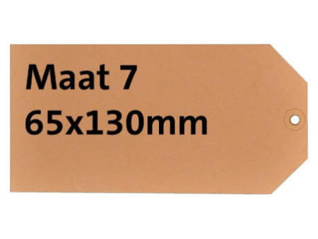 rillprint Étiquette à suspendre, 65 x 130 mm, marron kraft