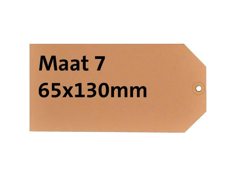 rillprint Étiquette à suspendre, 65 x 130 mm, marron kraft