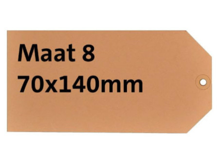 rillprint Étiquette à suspendre, 70 x 140 mm, marron kraft