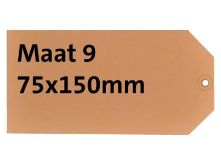rillprint Étiquette à suspendre, 75 x 150 mm, marron kraft