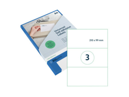 rillprint Étiquette universelle, 210 x 99 mm, transparent