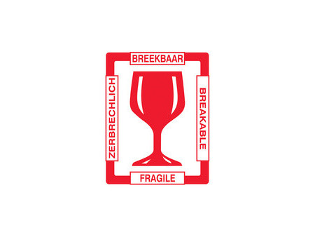 rillprint Étiquette d'avertissement 'BREAKABLE'