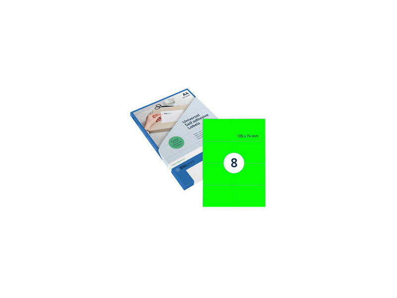 rillprint Étiquette fluorescente, 105 x 148 mm, vert