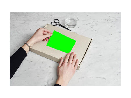 rillprint Étiquette fluorescente, 70 x 37 mm, vert