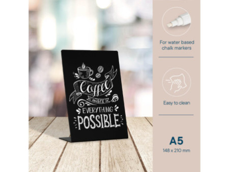 EUROPEL Ardoise de table L-Standard, A5, noir
