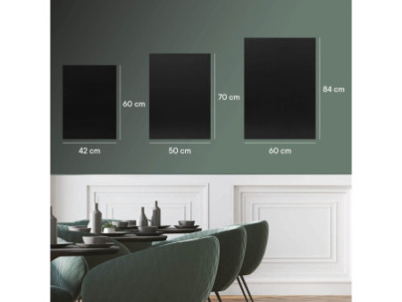 EUROPEL Ardoise sans cadre, 600 x 840 mm, noir