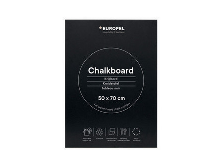 EUROPEL Ardoise sans cadre, 600 x 1.100 mm, noir