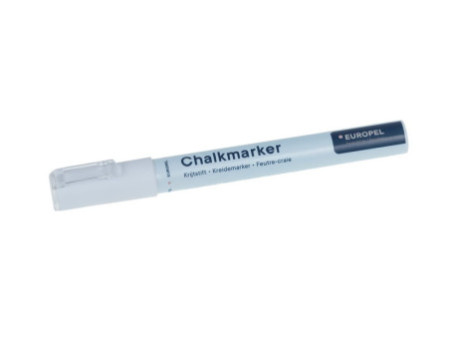 EUROPEL Marqueur craie 3 mm, blister de 1, blanc