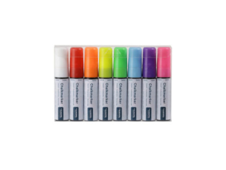 EUROPEL Marqueur craie 15 mm, étui de 8, assorti