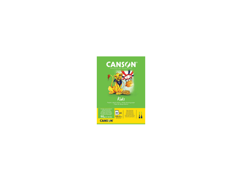 CANSON Bloc à dessin Kids, A3, 90 g/m2, 30 feuilles