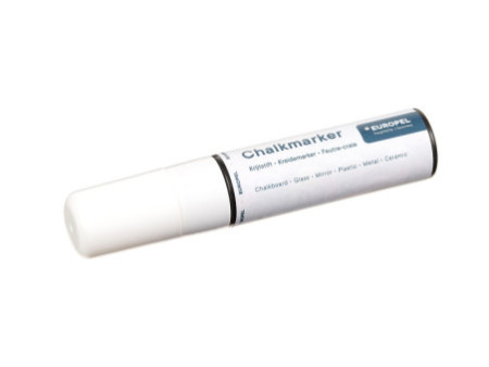 EUROPEL Marqueur craie 15 mm, étui de 8, blanc