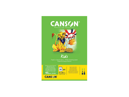 CANSON Bloc à dessin Kids, A3, 90 g/m2, 30 feuilles