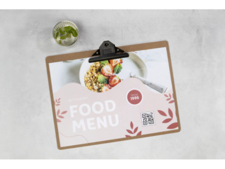 EUROPEL Porte-menu à pince, A3 paysage, naturel