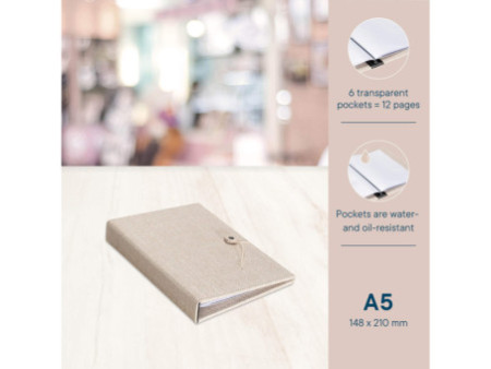 EUROPEL Protège-menu LIN, A5, beige