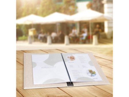 EUROPEL Protège-menu LIN, A5, beige