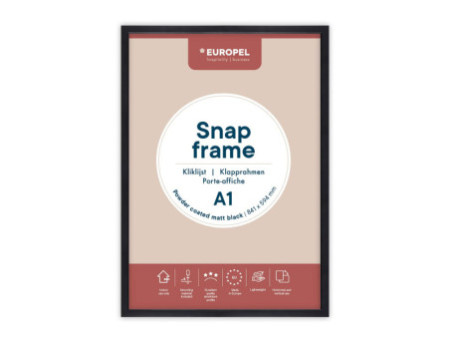 EUROPEL Cadre porte-affiche premium+, A1, noir