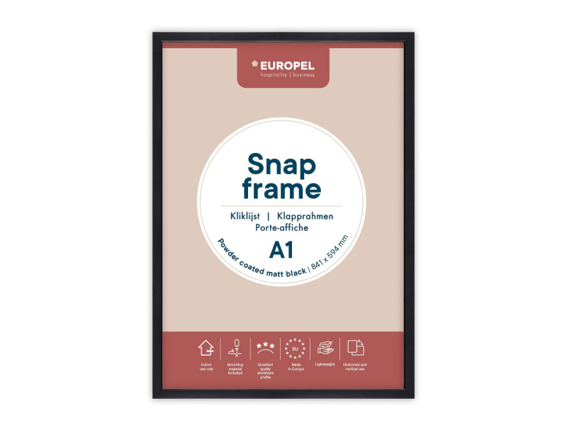 EUROPEL Cadre porte-affiche premium+, A1, noir